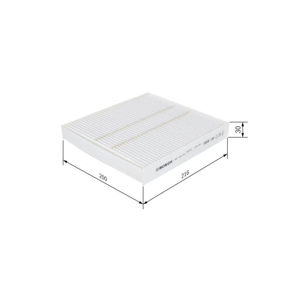 Filter, Innenraumluft BOSCH 1 987 432 216 für ALFA ROMEO CITROËN FIAT LANCIA