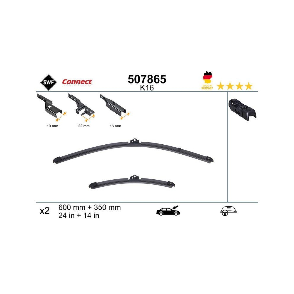 Wischblatt SWF 507865 CONNECT MADE IN GERMANY für, vorne
