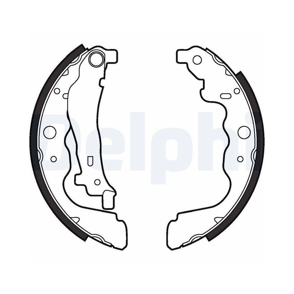 Bremsbackensatz DELPHI LS2022 für LADA MERCEDES-BENZ RENAULT DACIA, Hinterachse