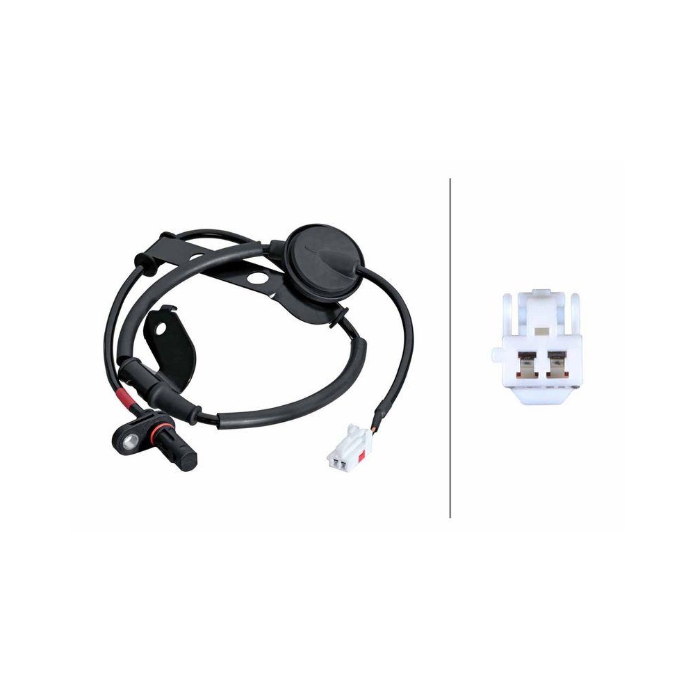 HELLA Sensor, Raddrehzahl 6PU 358 251-091 f&uuml;r HYUNDAI, Hinterachse