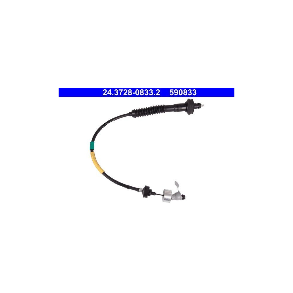 Seilzug, Kupplungsbetätigung ATE 24.3728-0833.2 für PEUGEOT