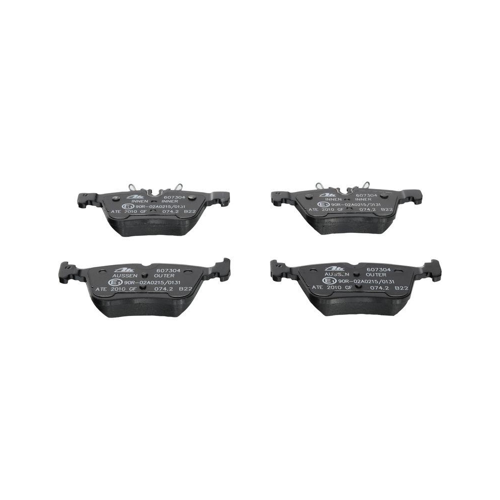 Bremsbelagsatz, Scheibenbremse ATE 13.0460-7304.2 für MERCEDES-BENZ, Hinterachse