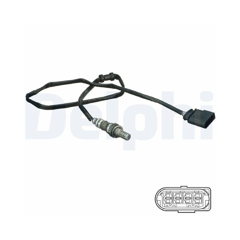 DELPHI ES20178-12B1 Lambdasonde f&uuml;r AUDI PORSCHE SEAT SKODA VW VAG, links, vorne