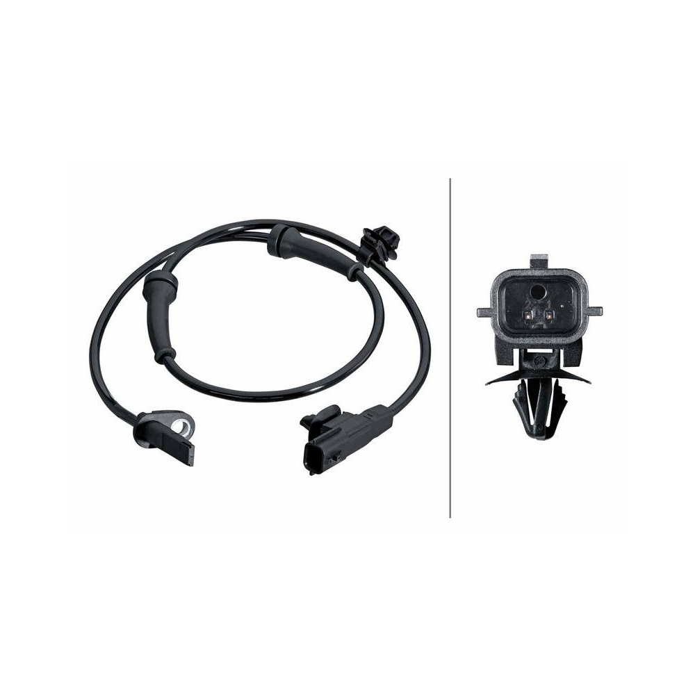 HELLA Sensor, Raddrehzahl 6PU 358 251-111 f&uuml;r NISSAN, Vorderachse