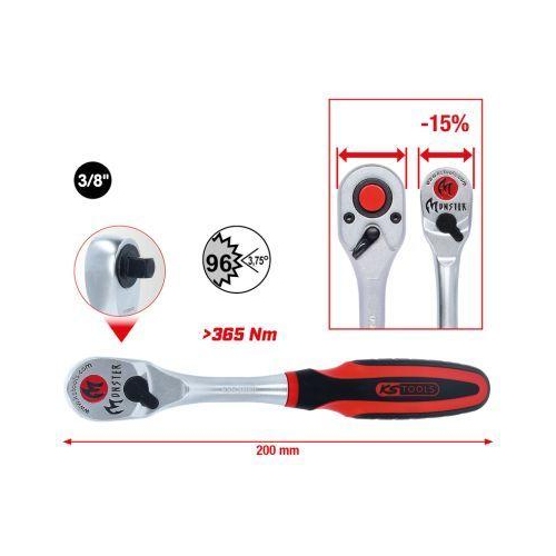 KS TOOLS Umschaltknarre 935.3890