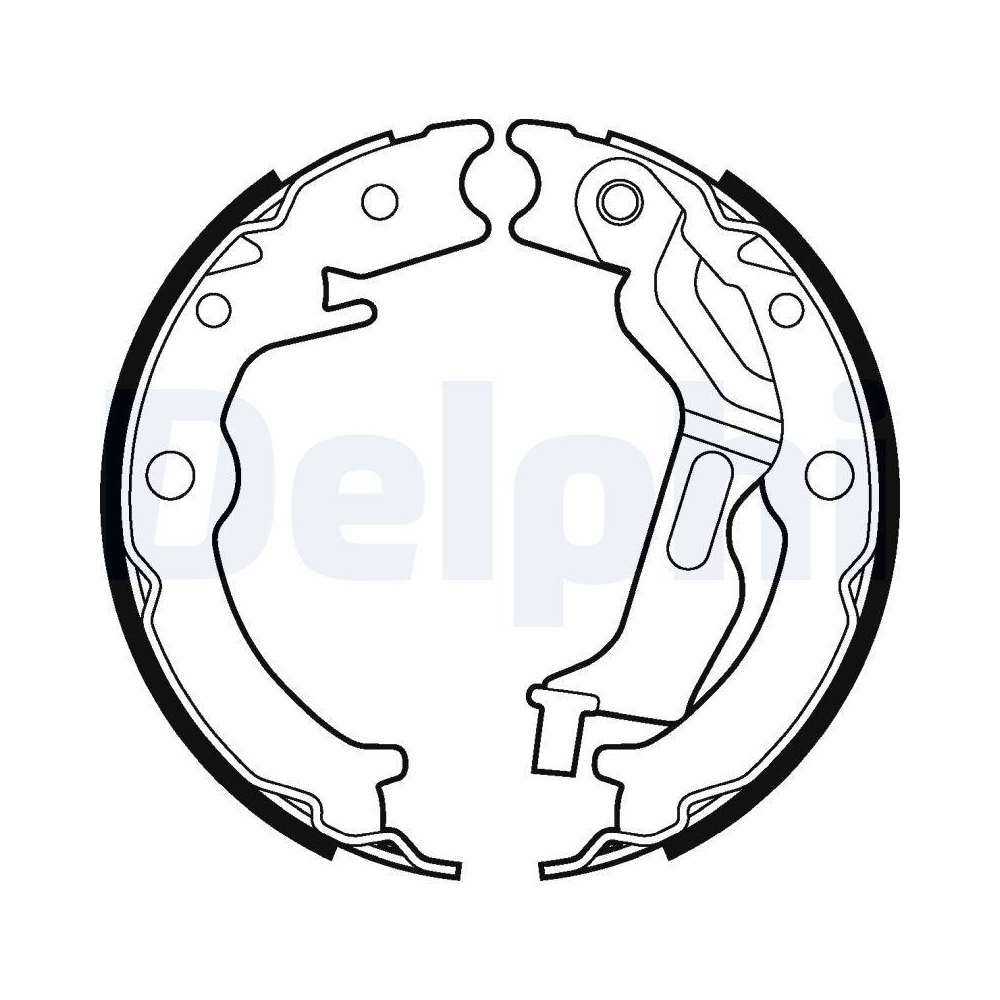 DELPHI LS2025 Bremsbackensatz, Feststellbremse f&uuml;r CHEVROLET DAEWOO, Hinterachse