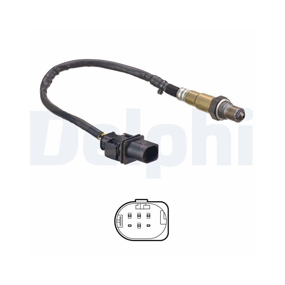 DELPHI ES21299-12B1 Lambdasonde f&uuml;r HYUNDAI KIA, vor Katalysator, vorne