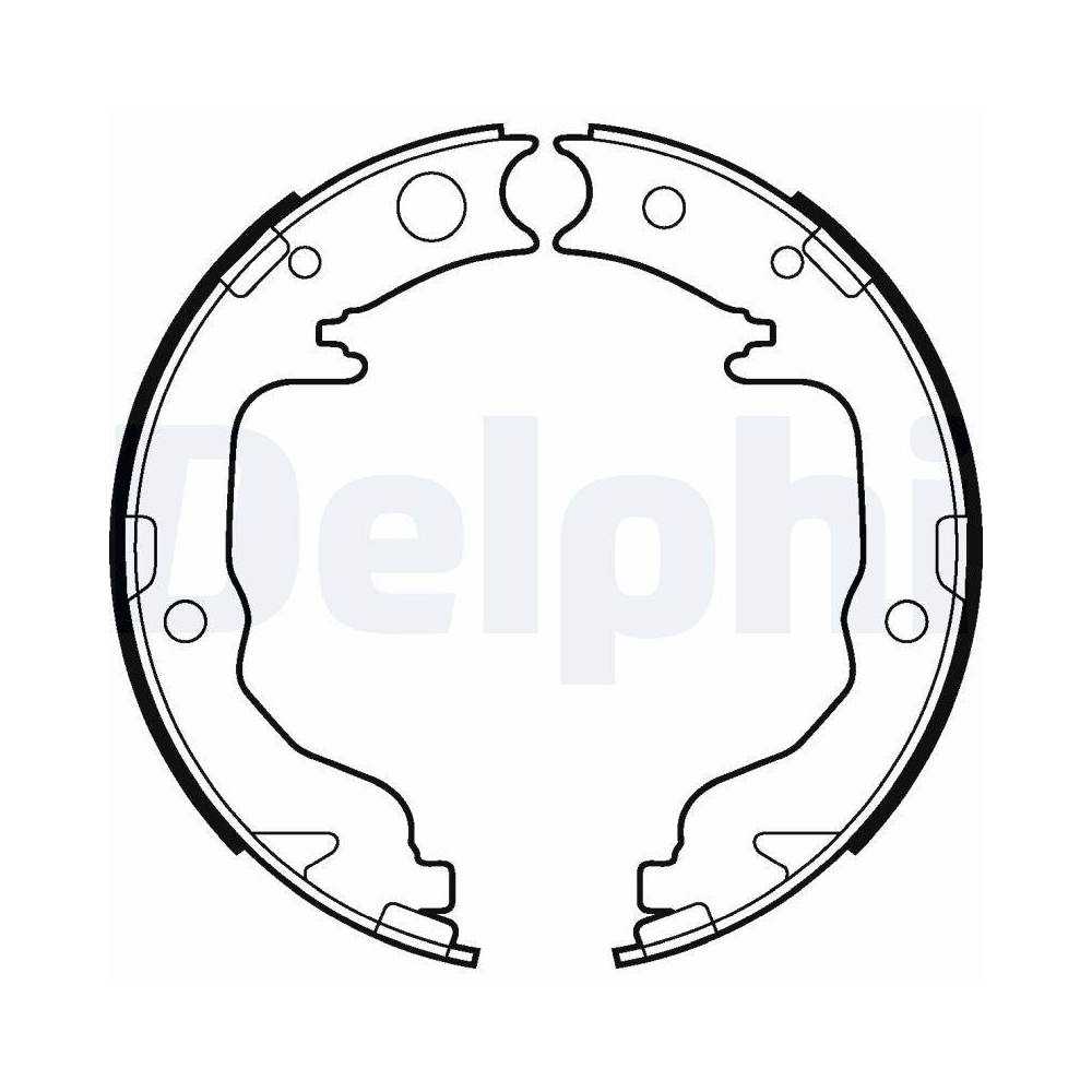 Bremsbackensatz, Feststellbremse DELPHI LS2026 für CHRYSLER CITROËN DODGE JEEP