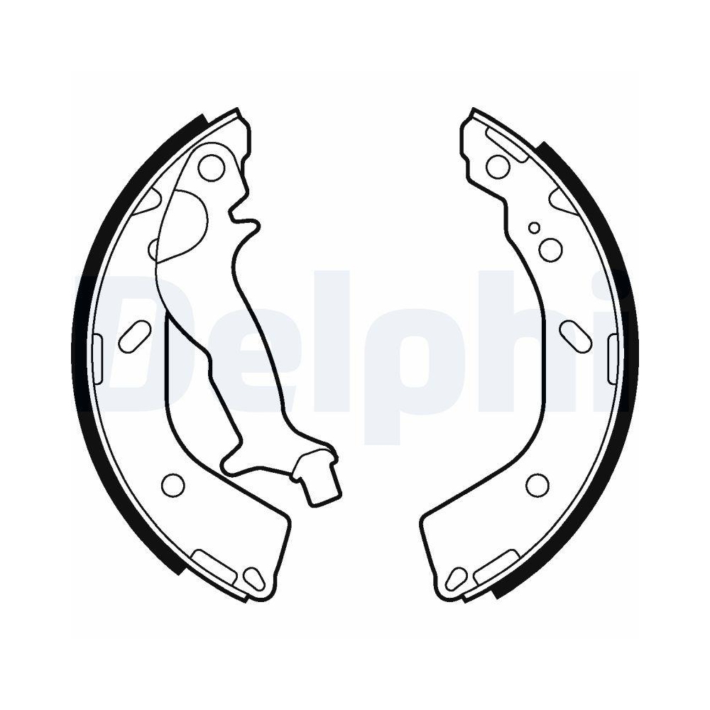 Bremsbackensatz DELPHI LS2027 für NISSAN HYUNDAI, Hinterachse