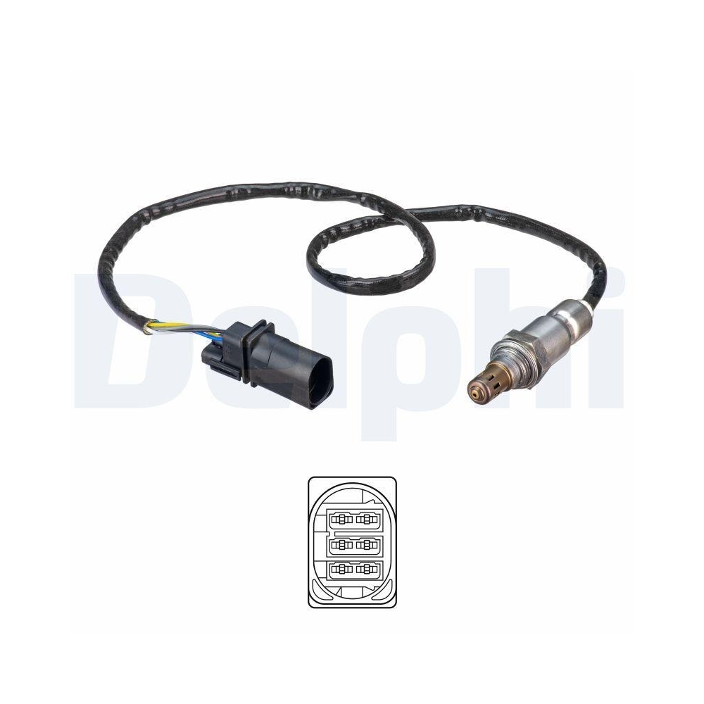 Lambdasonde DELPHI ES21303-12B1 für OPEL VAUXHALL CHEVROLET, vor Katalysator