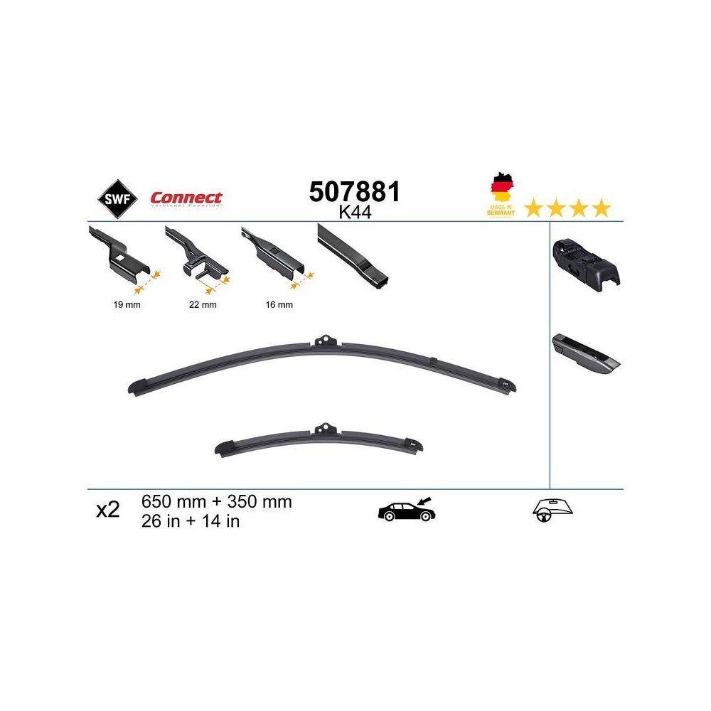 Wischblatt SWF 507881 CONNECT MADE IN GERMANY für, vorne