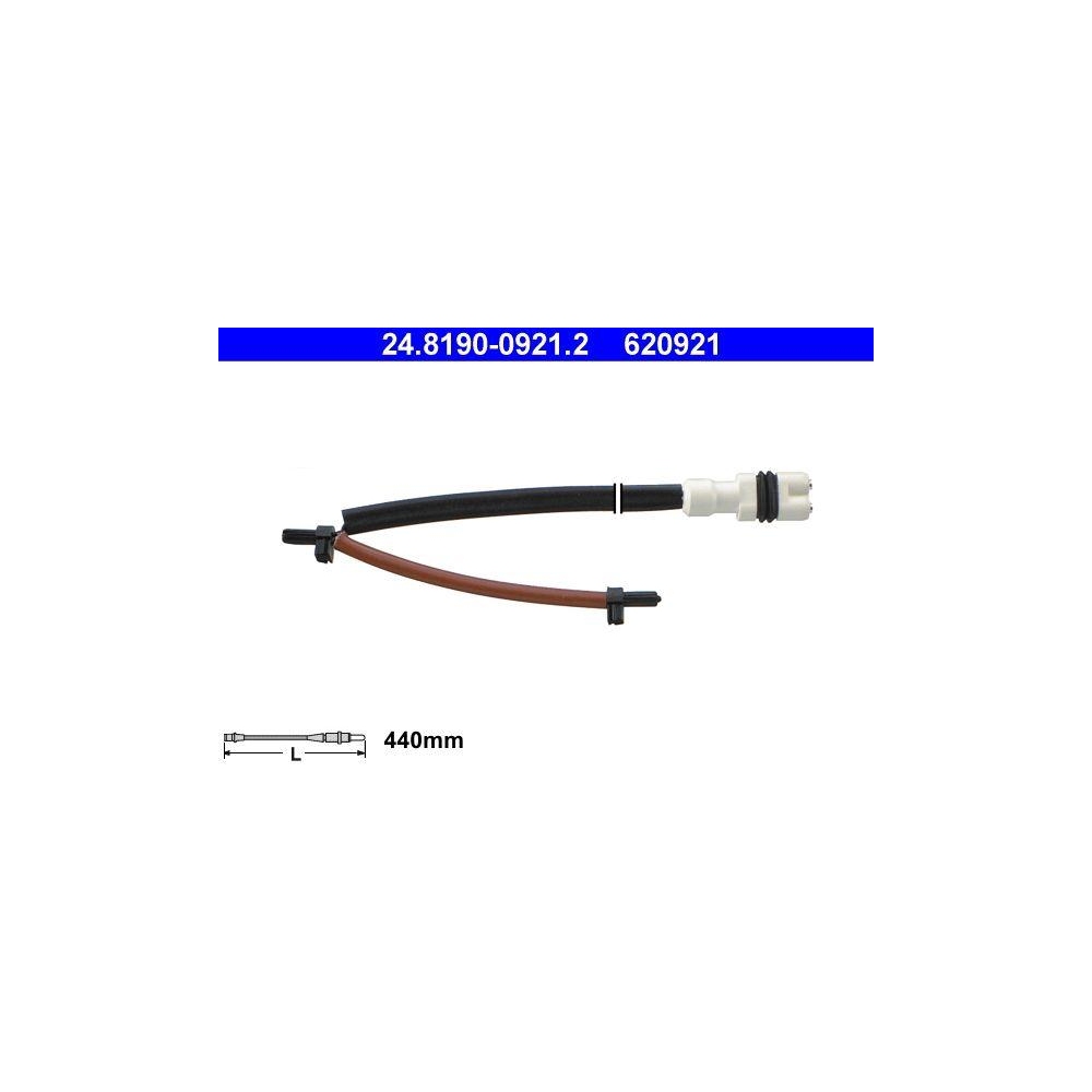 Warnkontakt, Bremsbelagverschlei&szlig; ATE 24.8190-0921.2 f&uuml;r PORSCHE, Hinterachse