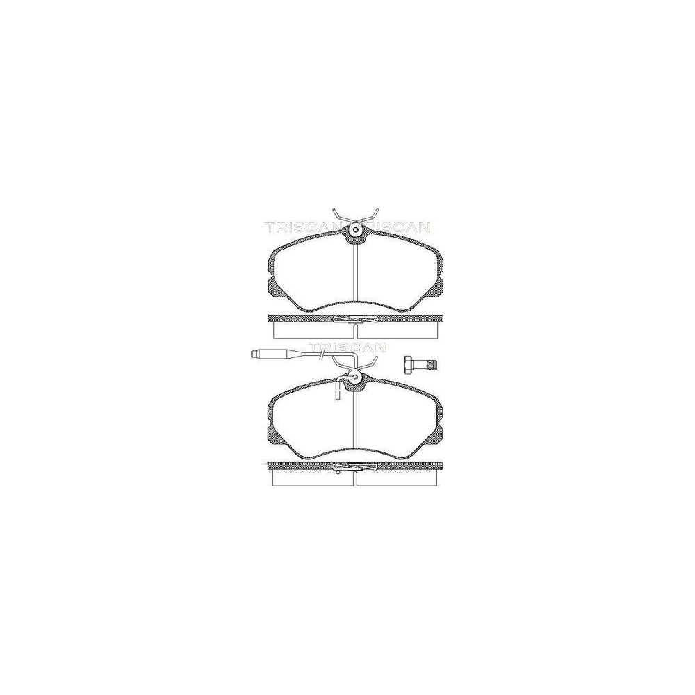 Bremsbelagsatz, Scheibenbremse TRISCAN 8110 10905 für ALFA ROMEO CITROËN FIAT