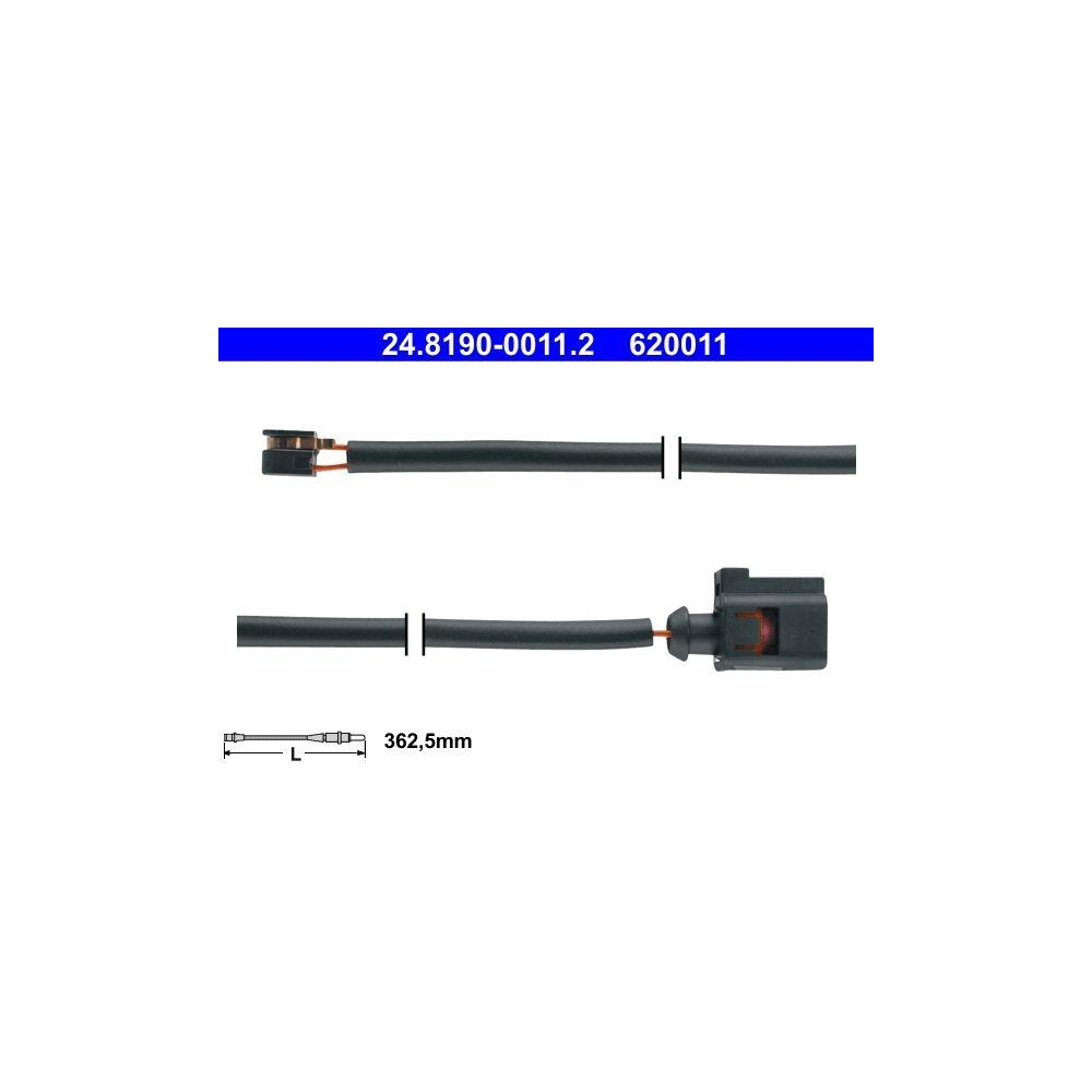 Warnkontakt, Bremsbelagverschlei&szlig; ATE 24.8190-0011.2 f&uuml;r VAG, Vorderachse