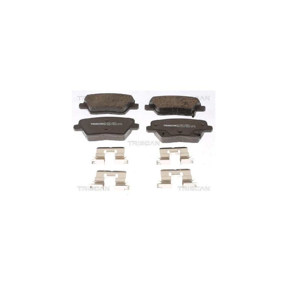 Bremsbelagsatz, Scheibenbremse TRISCAN 8110 43062 f&uuml;r HYUNDAI KIA, Hinterachse