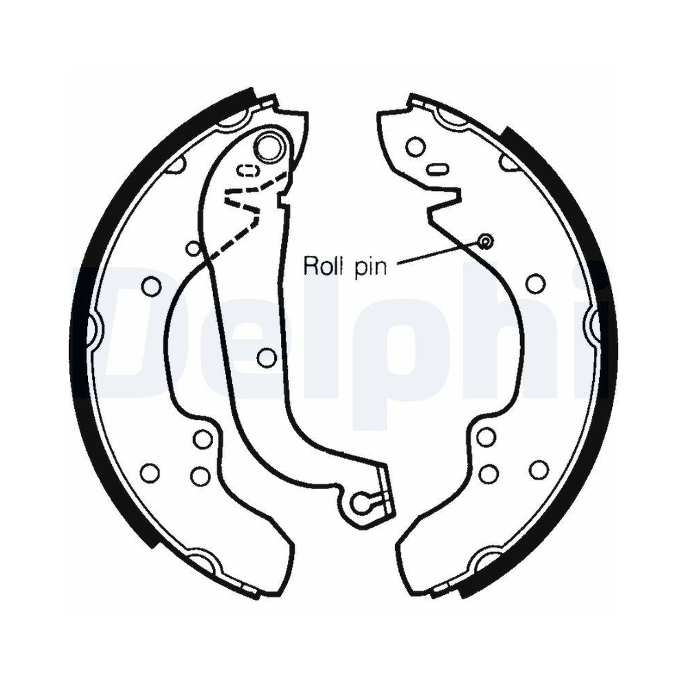 DELPHI LS1295 Bremsbackensatz f&uuml;r ALFA ROMEO CITRO&Euml;N FIAT OPEL PEUGEOT RENAULT