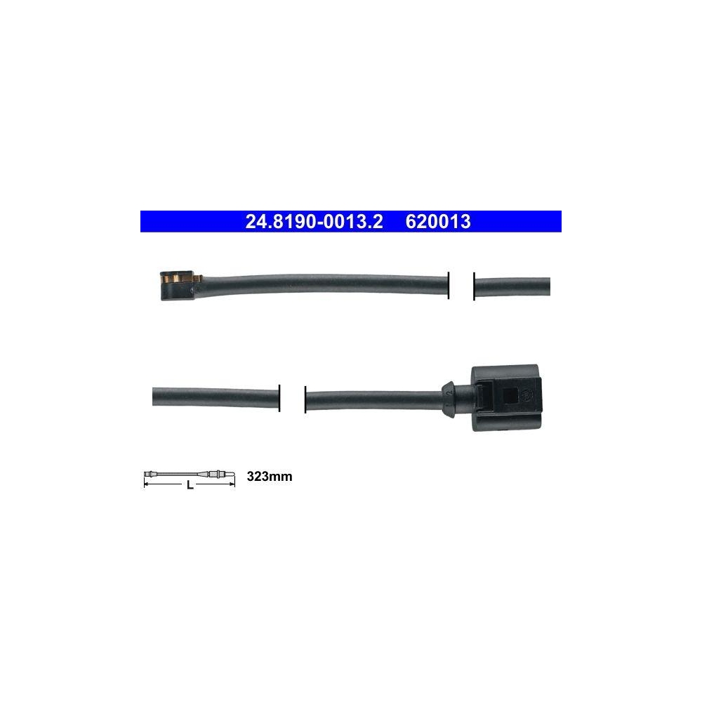 Warnkontakt, Bremsbelagverschleiß ATE 24.8190-0013.2 für PORSCHE VAG