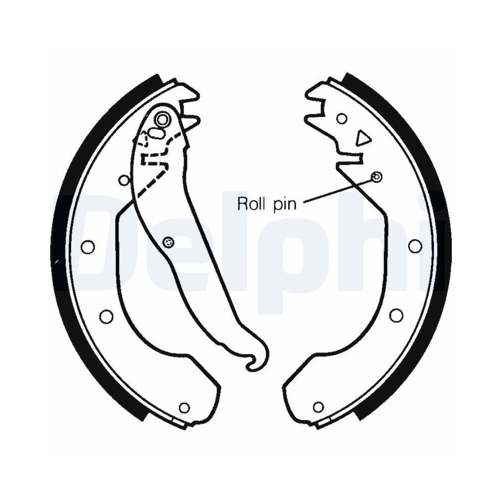 DELPHI LS1297 Bremsbackensatz f&uuml;r BEDFORD OPEL VAUXHALL CHEVROLET, Hinterachse