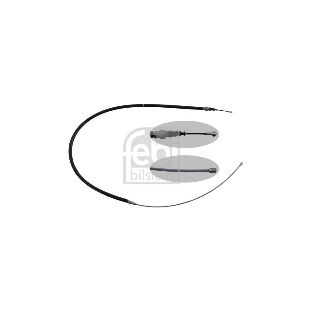 FEBI BILSTEIN Seilzug, Feststellbremse 49624 f&uuml;r SEAT SKODA VW, hinten links