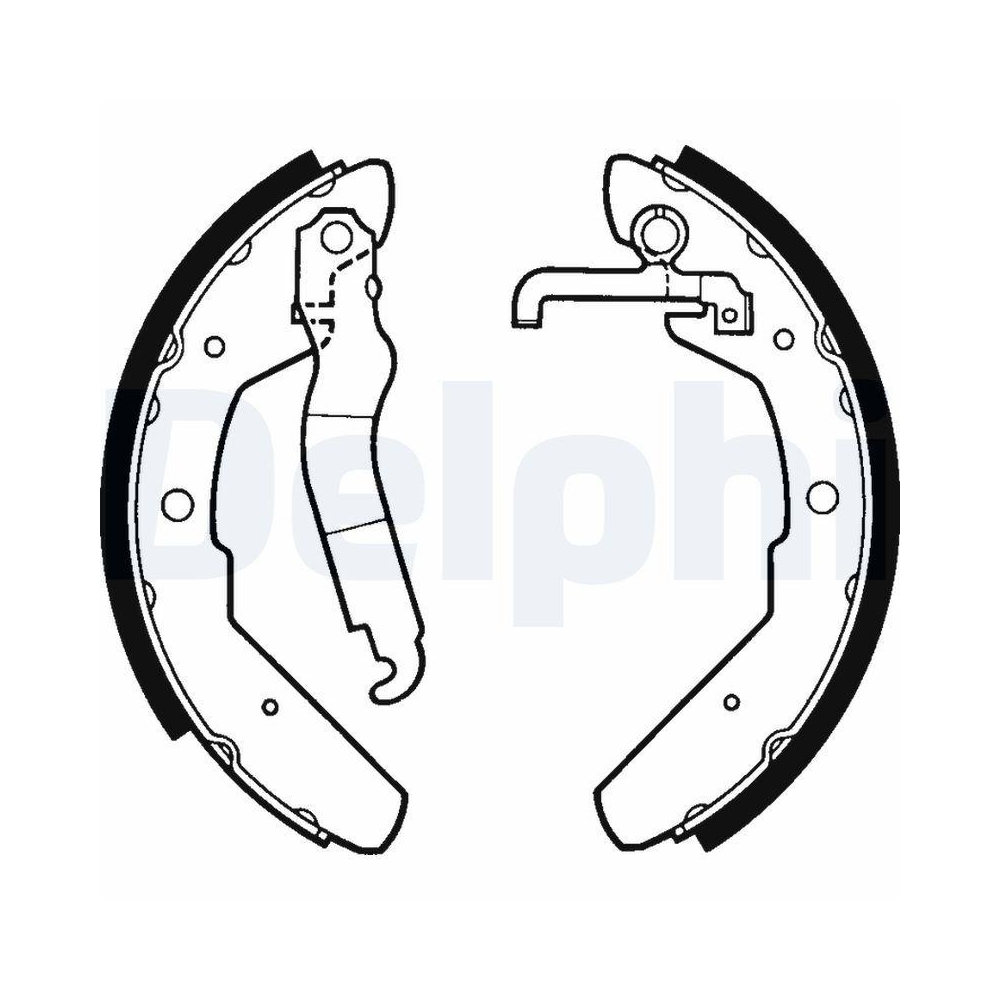 Bremsbackensatz DELPHI LS1301 für AUDI VW, Hinterachse