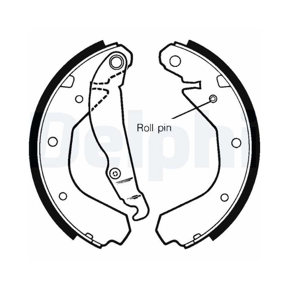 DELPHI LS1307 Bremsbackensatz f&uuml;r OPEL VAUXHALL, Hinterachse