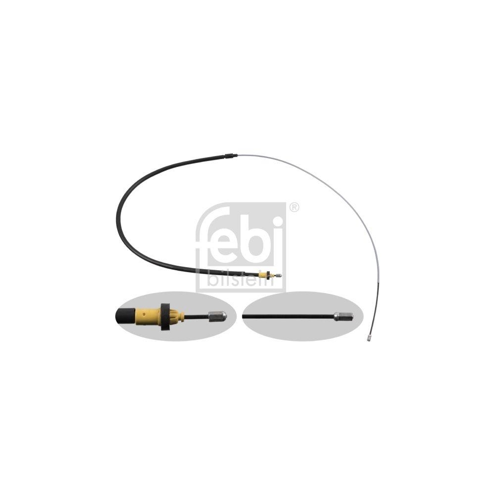 FEBI BILSTEIN Seilzug, Feststellbremse 49626 f&uuml;r PEUGEOT, hinten links