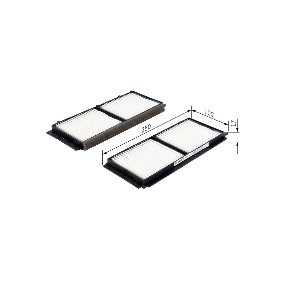 Filter, Innenraumluft BOSCH 1 987 432 209 für MAZDA