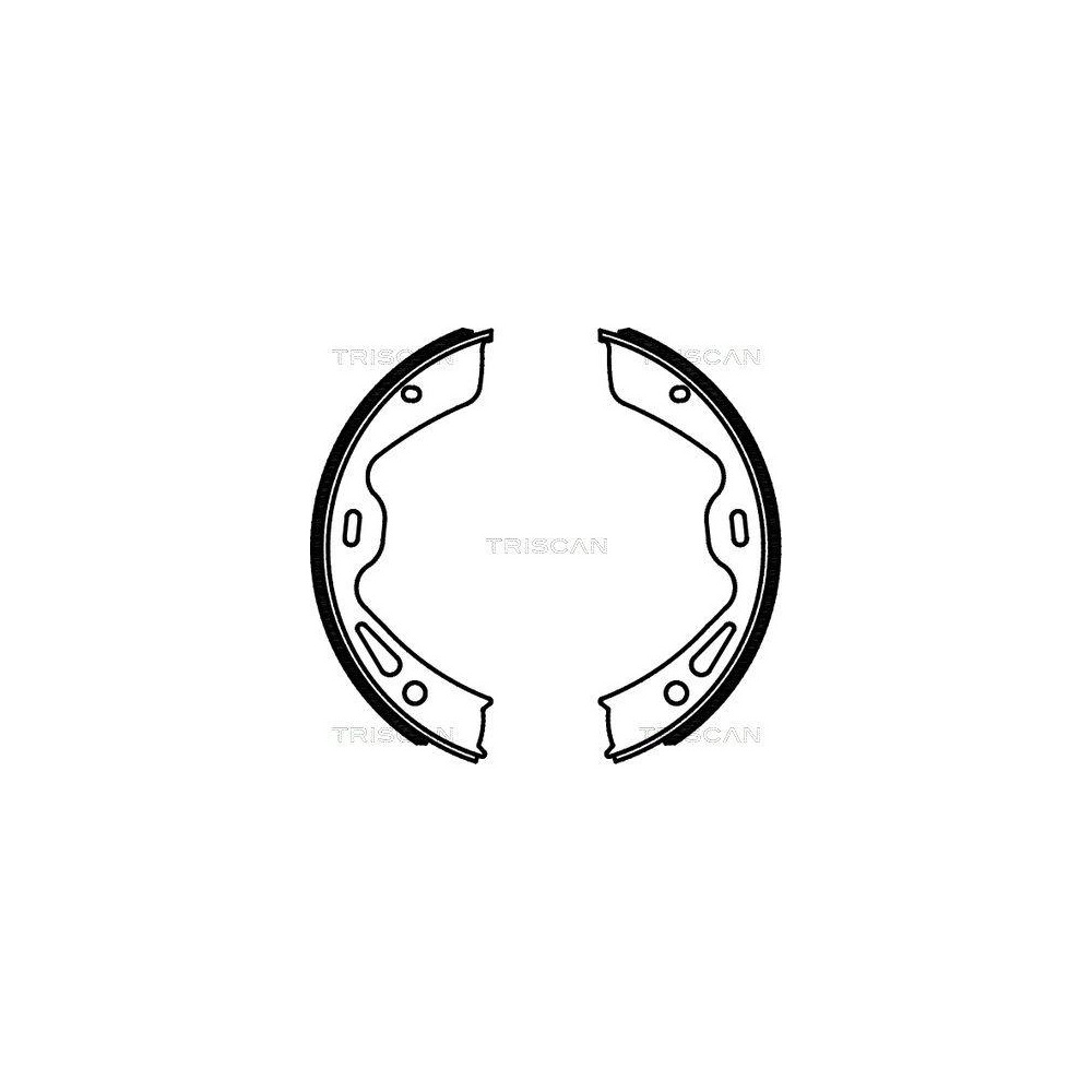 Bremsbackensatz, Feststellbremse TRISCAN 8100 20004 f&uuml;r PORSCHE, Hinterachse