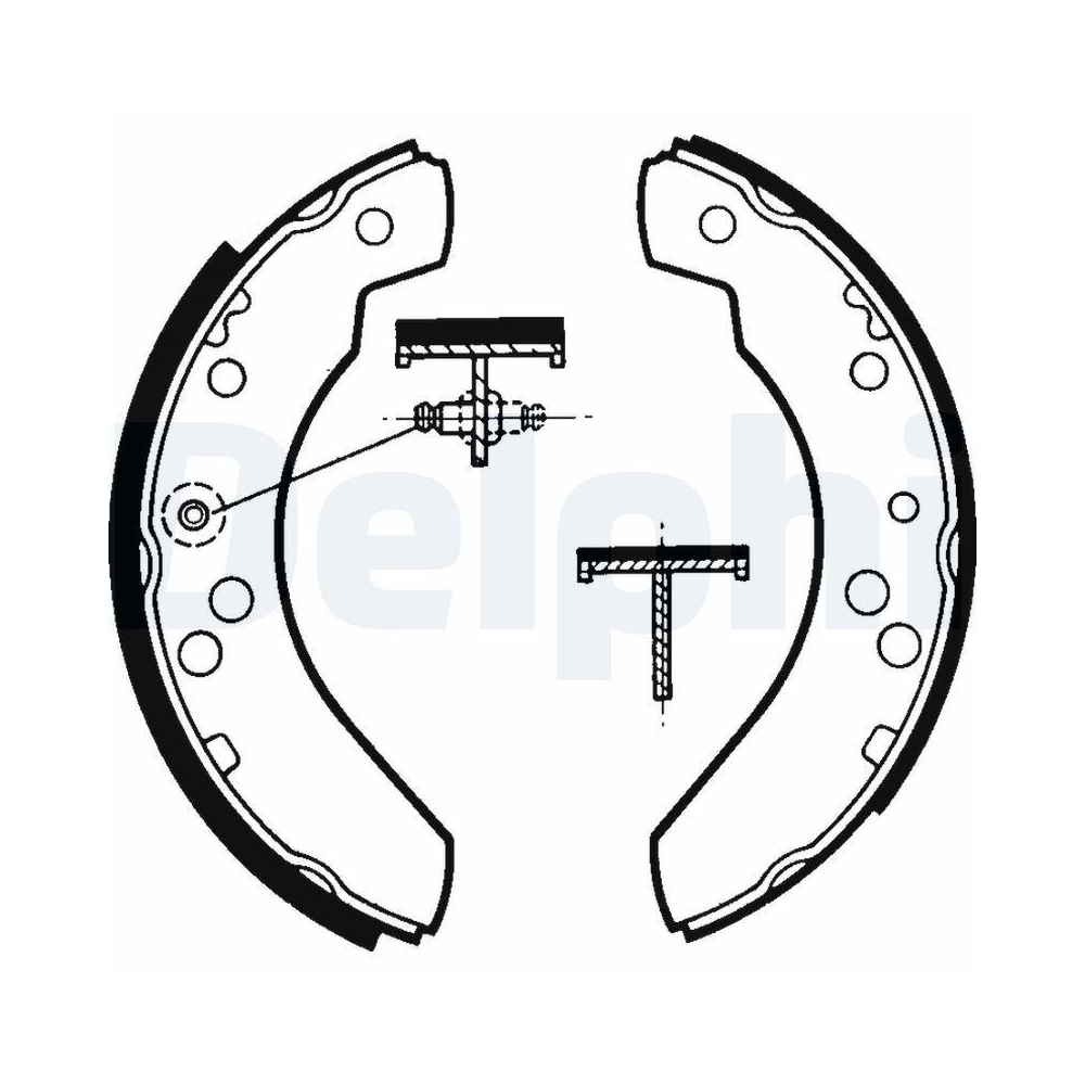 DELPHI LS1311 Bremsbackensatz für FORD, Hinterachse