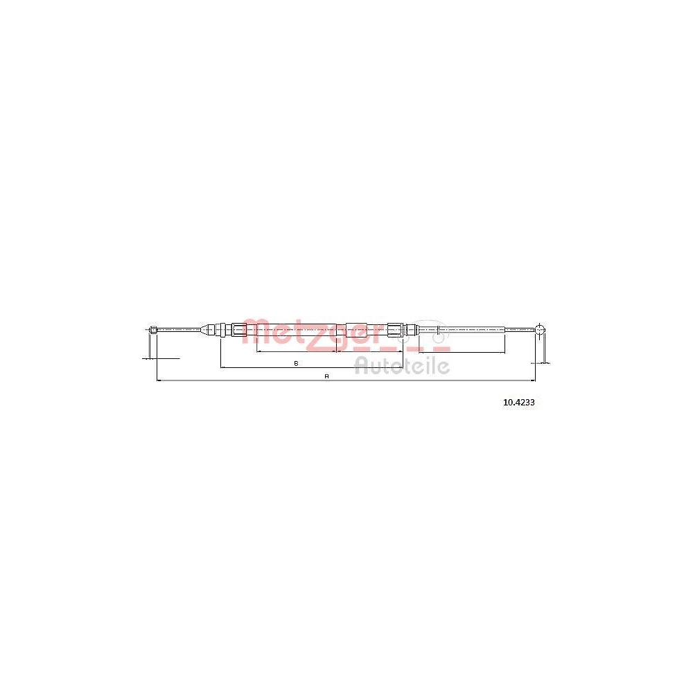 Seilzug, Feststellbremse METZGER 10.4233 GREENPARTS f&uuml;r BMW MINI, hinten links