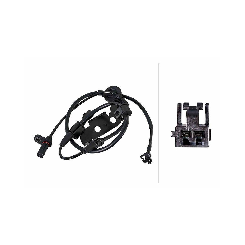 HELLA Sensor, Raddrehzahl 6PU 358 252-111 f&uuml;r HYUNDAI KIA, Hinterachse links