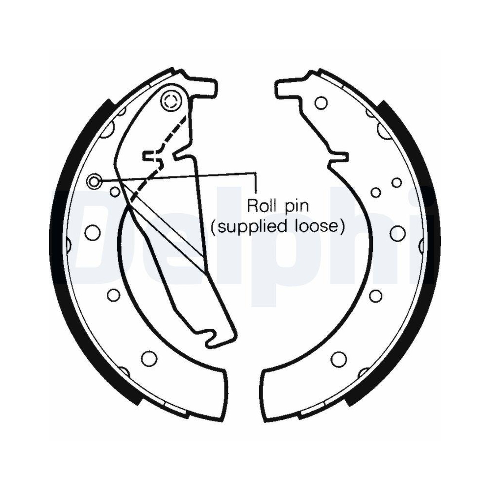 Bremsbackensatz DELPHI LS1318 für BMW, Hinterachse