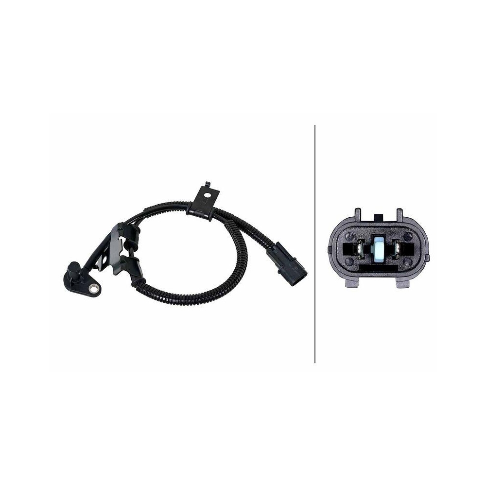 HELLA Sensor, Raddrehzahl 6PU 358 252-121 f&uuml;r HYUNDAI, Vorderachse rechts
