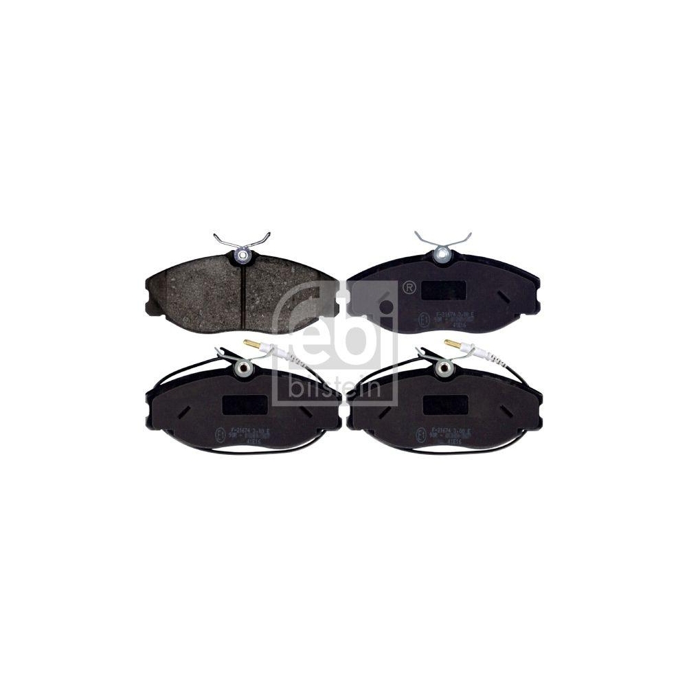 Bremsbelagsatz, Scheibenbremse FEBI BILSTEIN 116166 f&uuml;r PEUGEOT, Vorderachse