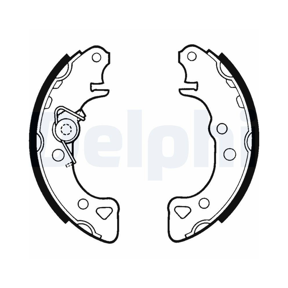 Bremsbackensatz DELPHI LS1319 für CITROËN PEUGEOT MEGA, Hinterachse