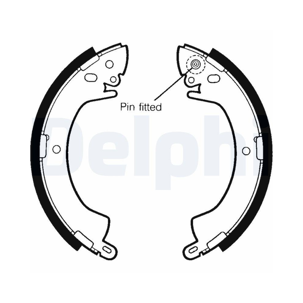DELPHI LS1344 Bremsbackensatz für DODGE MITSUBISHI, Hinterachse