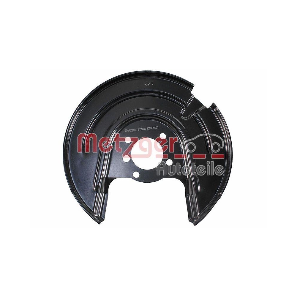 Spritzblech, Bremsscheibe METZGER 6115535 f&uuml;r SEAT SKODA VW, Hinterachse links