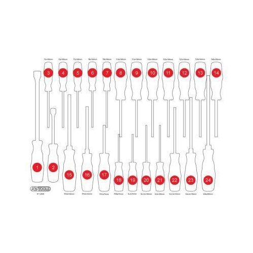 KS TOOLS Schaumstoffeinlage, Sortimentskasten 811.0024-97