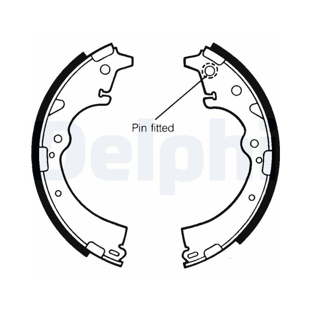 Bremsbackensatz DELPHI LS1357 für TOYOTA VW, Hinterachse