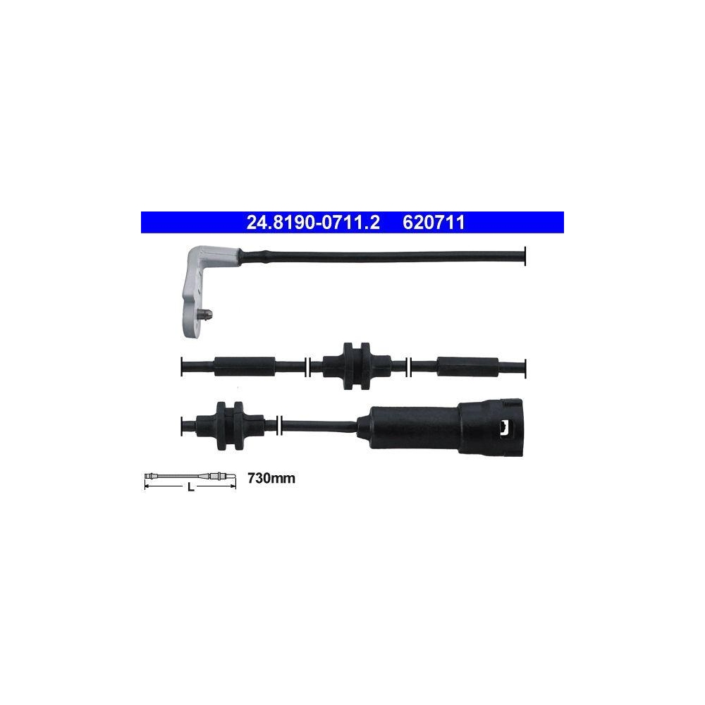 Warnkontakt, Bremsbelagverschlei&szlig; ATE 24.8190-0711.2 f&uuml;r OPEL VAUXHALL