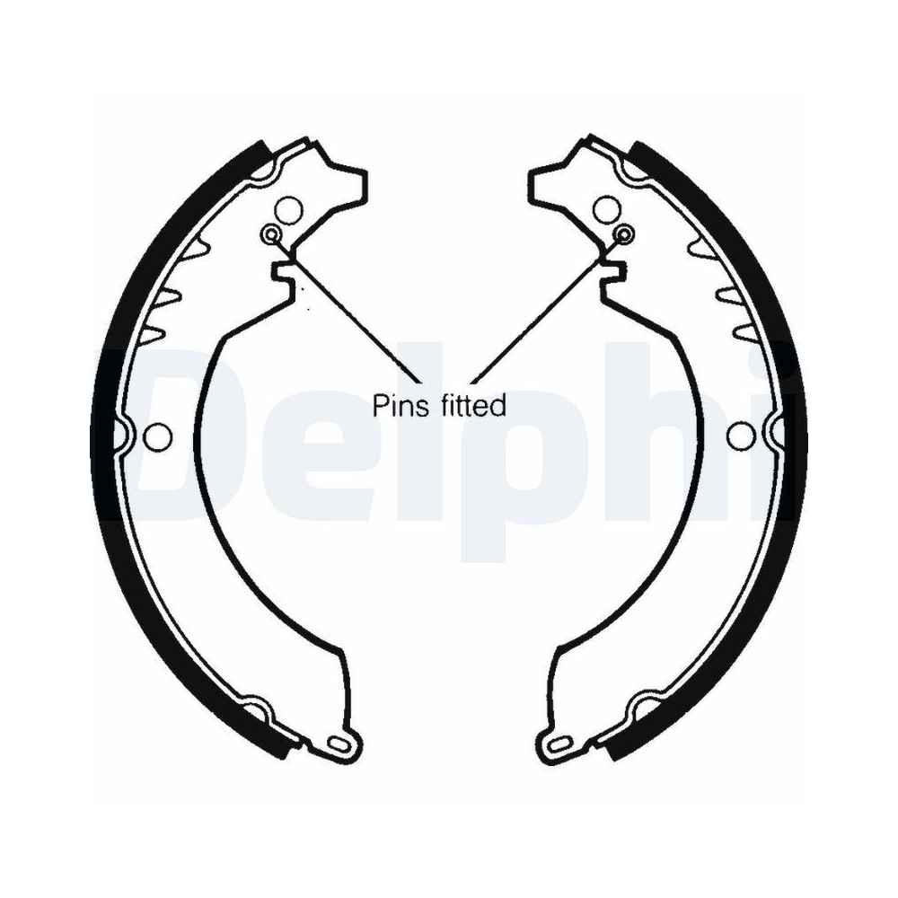 DELPHI LS1359 Bremsbackensatz f&uuml;r DAIHATSU, Hinterachse