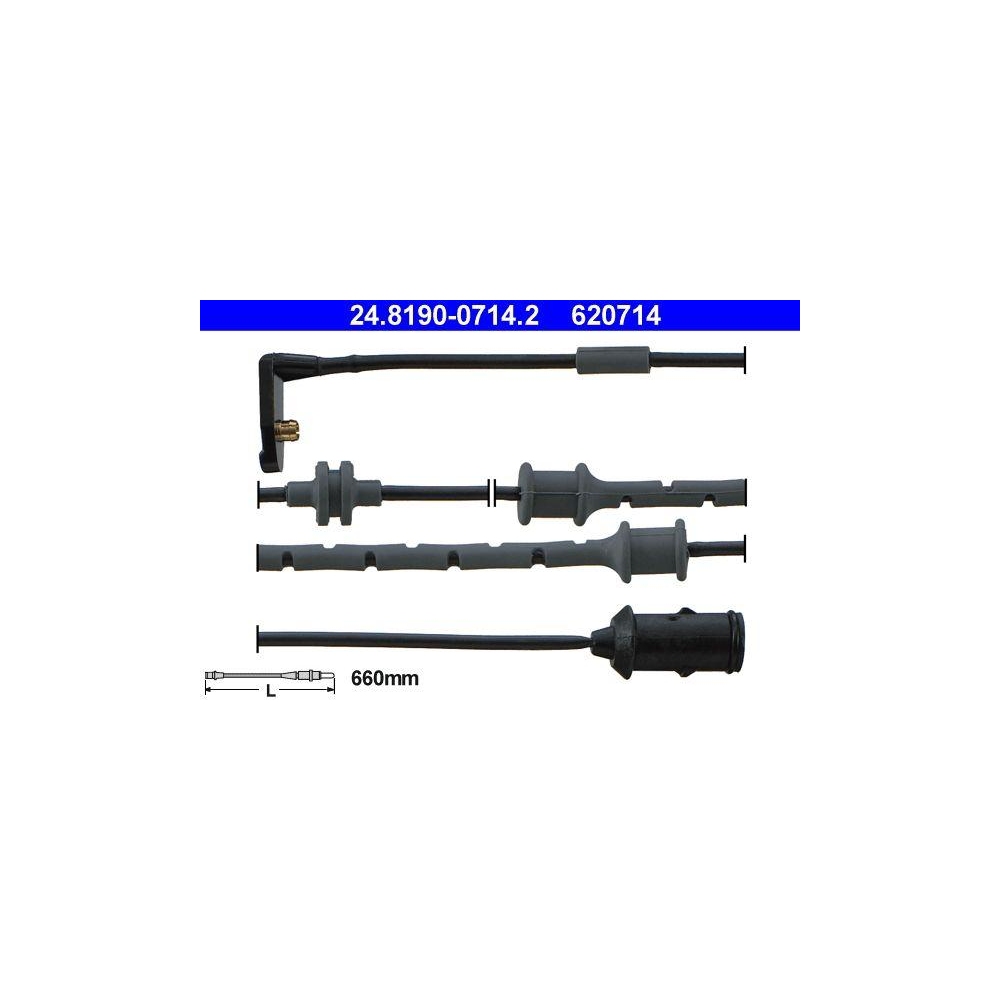 Warnkontakt, Bremsbelagverschleiß ATE 24.8190-0714.2 für OPEL VAUXHALL