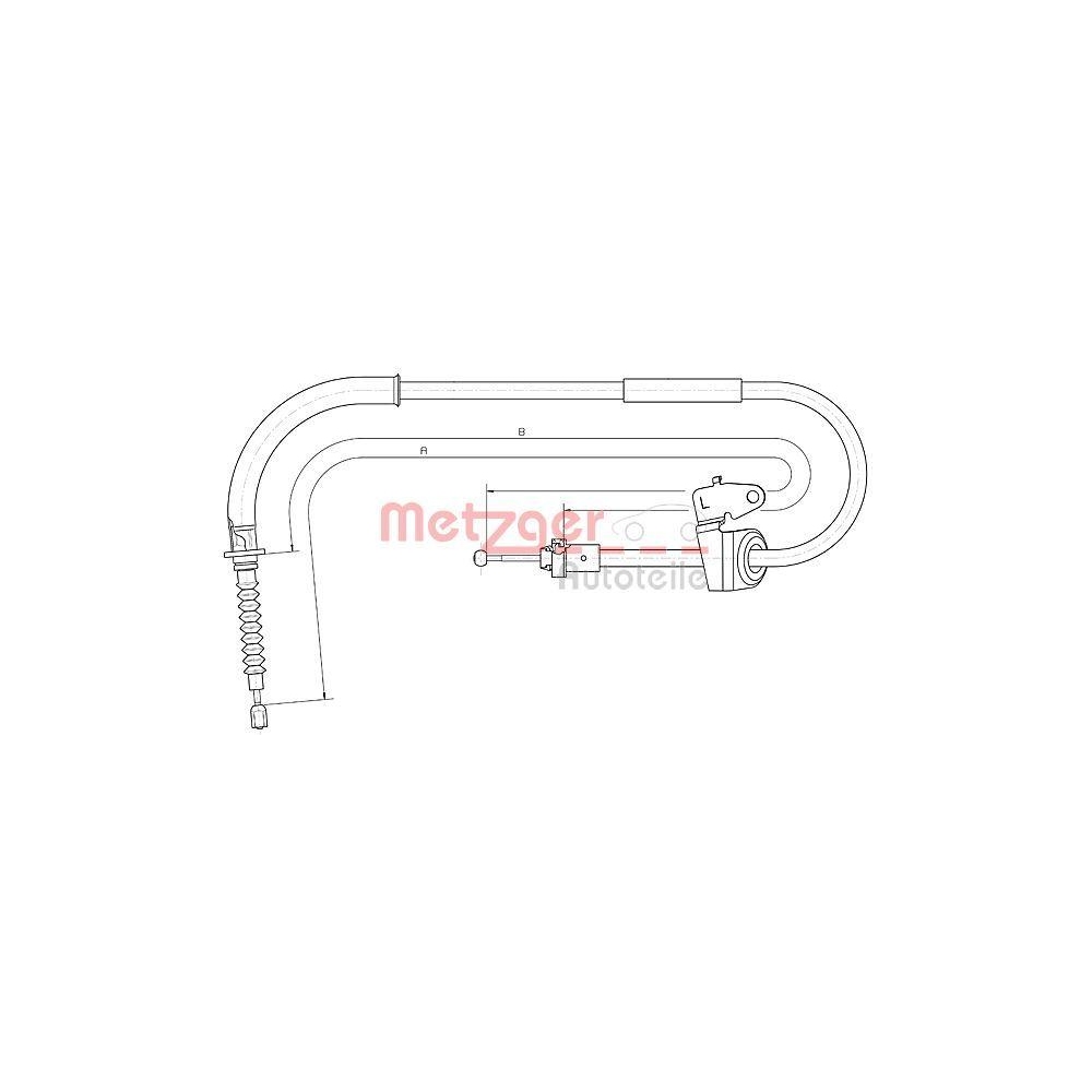 Seilzug, Feststellbremse METZGER 10.4307 f&uuml;r MINI, hinten links