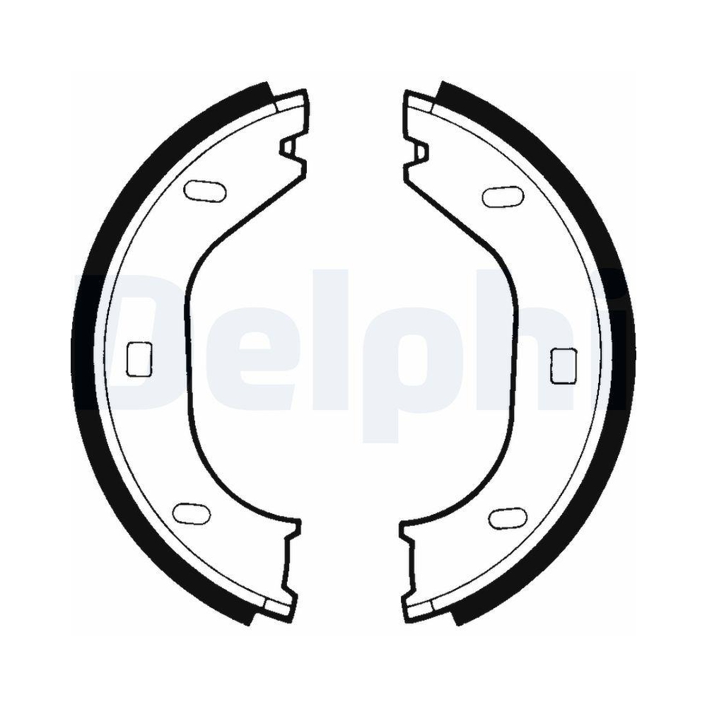 Bremsbackensatz, Feststellbremse DELPHI LS1370 für ALFA ROMEO BMW, Hinterachse