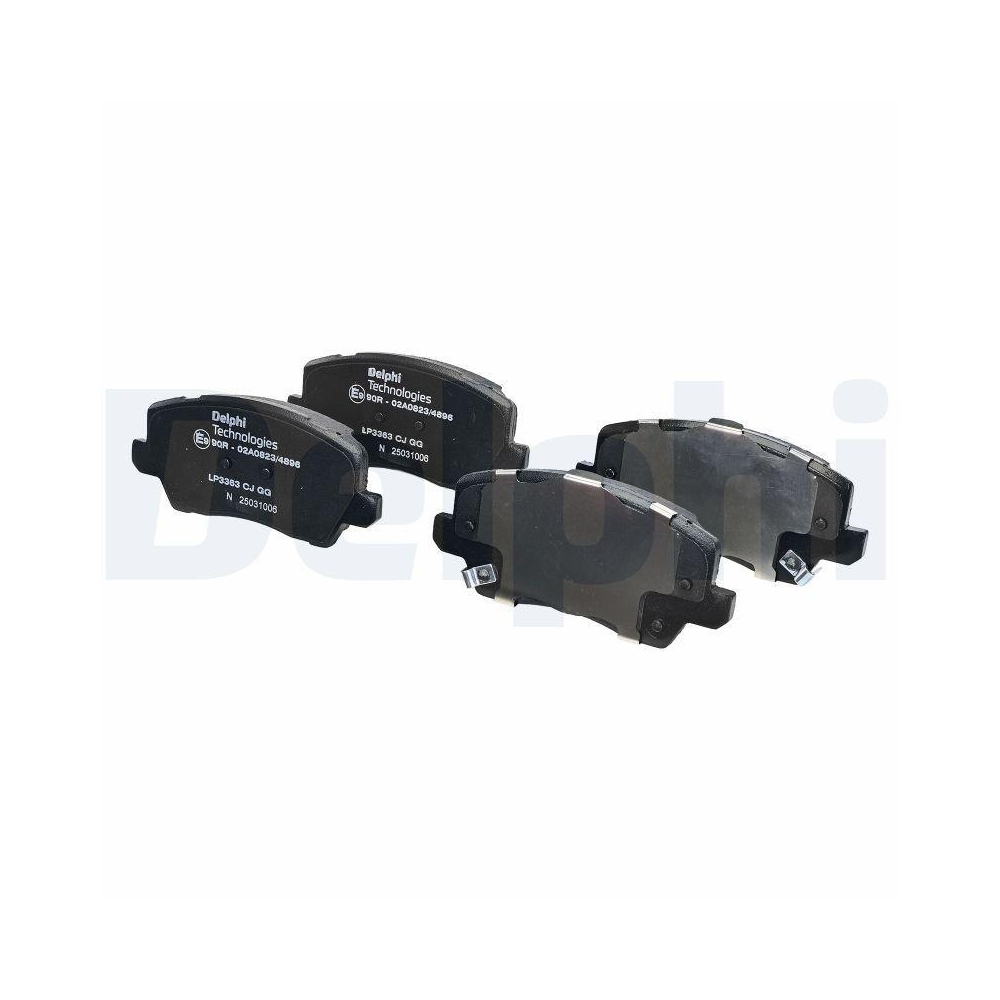 DELPHI LP3363 Bremsbelagsatz, Scheibenbremse f&uuml;r KIA, Vorderachse