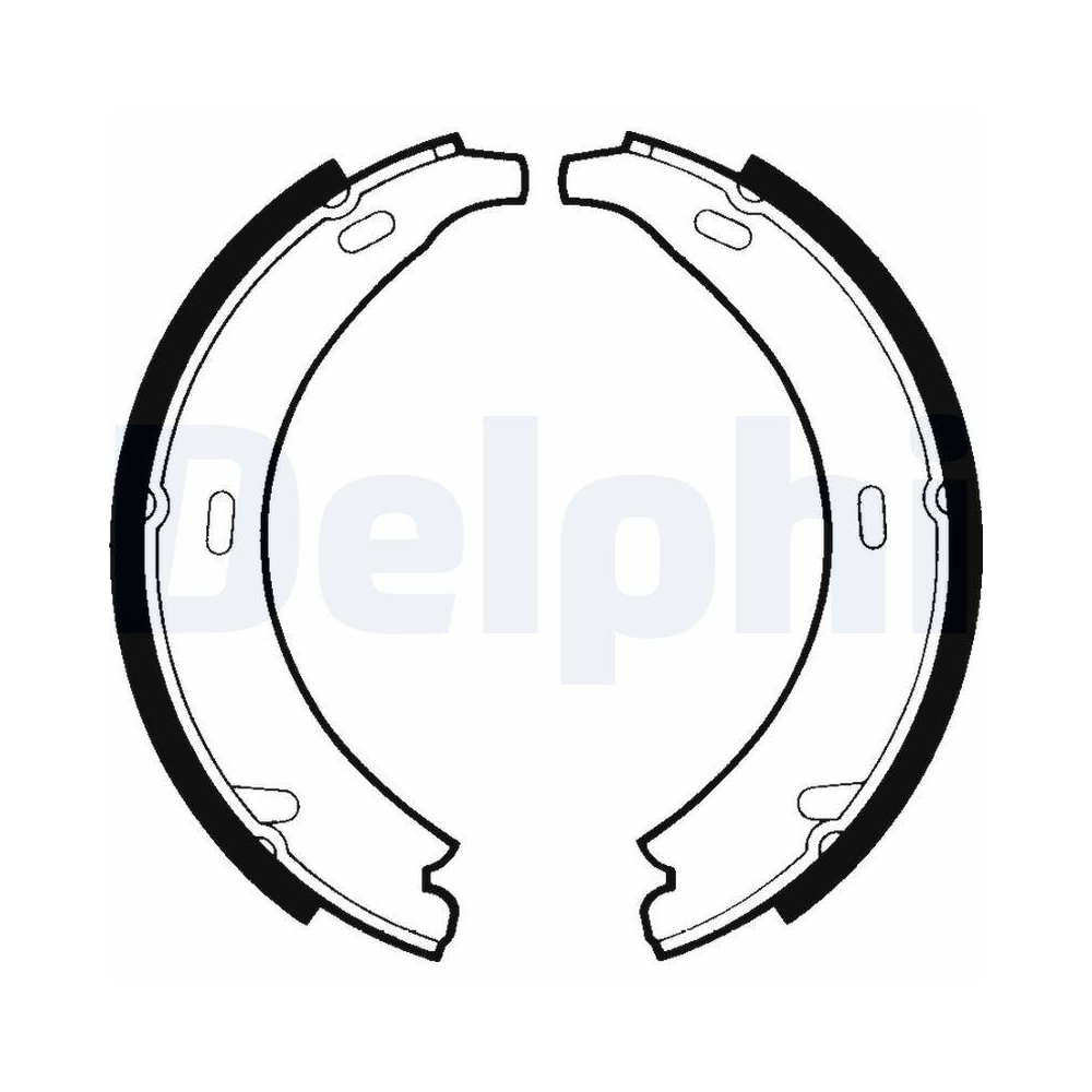 Bremsbackensatz, Feststellbremse DELPHI LS1371 für CHRYSLER MERCEDES-BENZ
