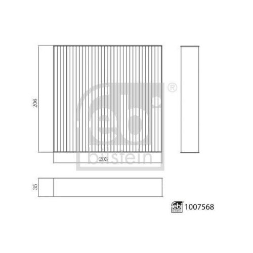 FEBI BILSTEIN 1007568 Filter, Innenraumluft f&uuml;r BYD