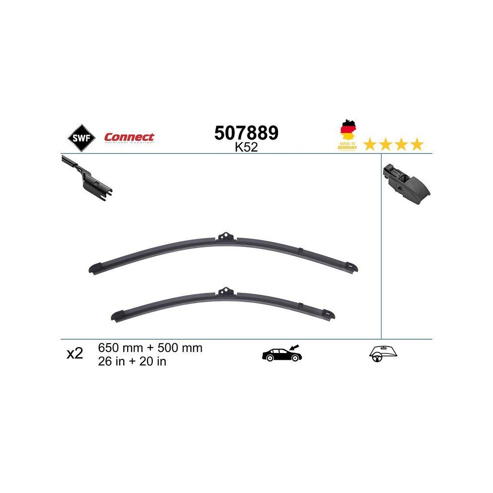Wischblatt SWF 507889 CONNECT MADE IN GERMANY für, vorne