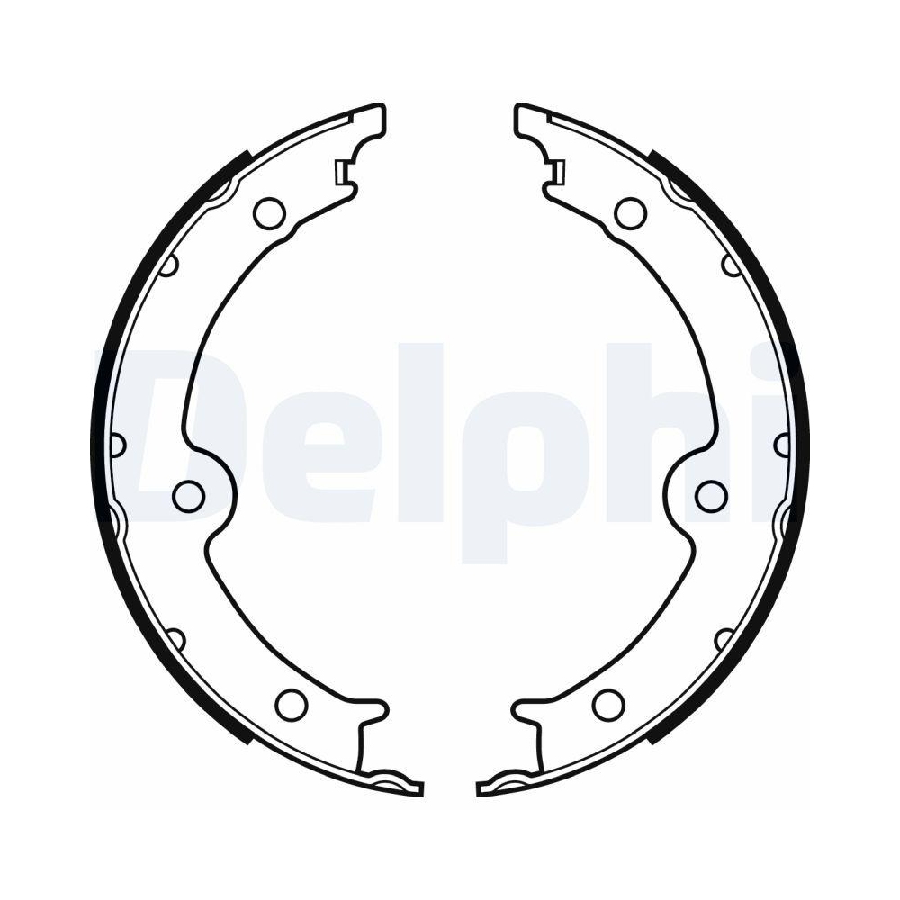 DELPHI LS2131 Bremsbackensatz f&uuml;r TOYOTA LEXUS, Hinterachse