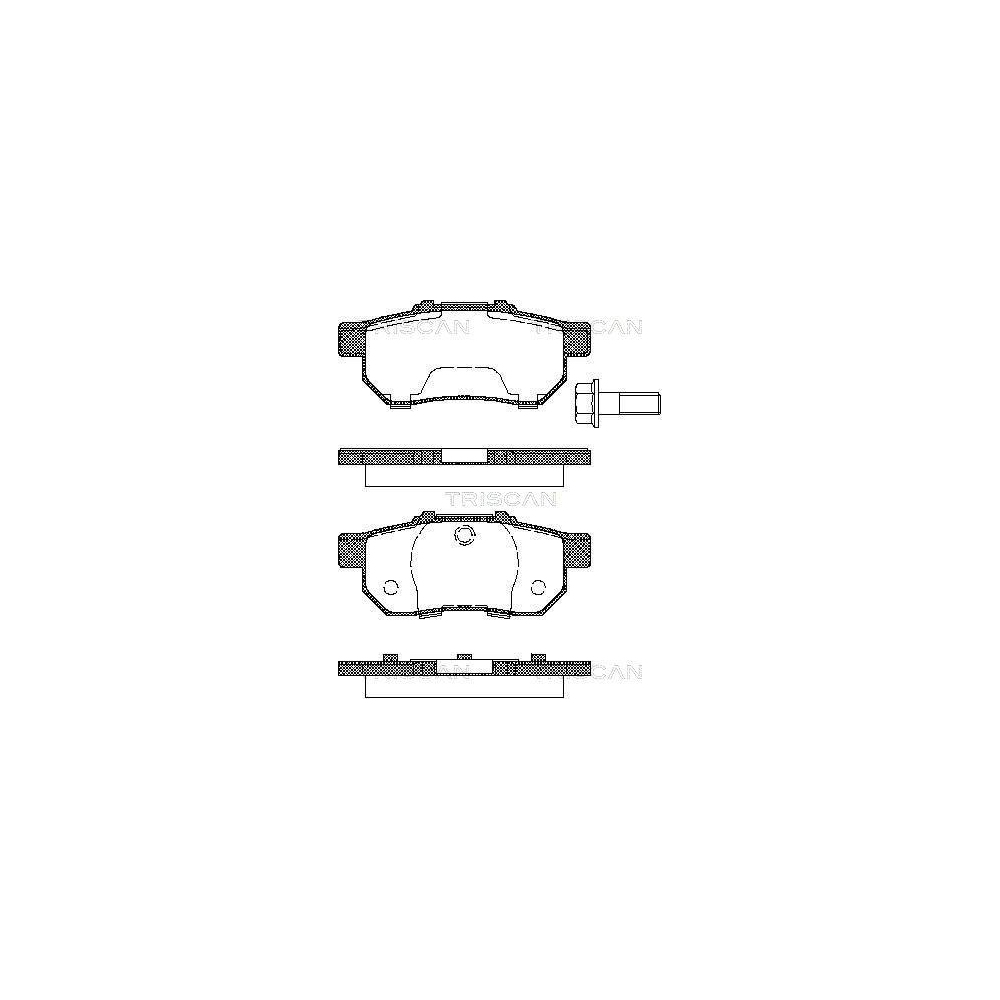Bremsbelagsatz, Scheibenbremse TRISCAN 8110 40978 f&uuml;r HONDA, Hinterachse